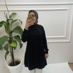 Degaje yaka zincirli tunik Mna1122