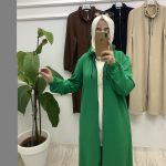 Yakası Fırfırlı Örme Krep Kap