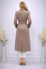 Alvn 90603 Kaşmir Dokuma Kaban - Görsel 4