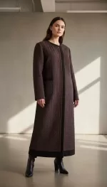 Berin Yaka Detaylı Astarlı Kapitone Kaban-1482