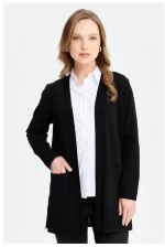 Desen Triko Ajurlu Ara Boy İnce Triko Ceket-24353 - Görsel 5