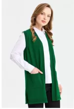 Desen Triko File Detaylı Yelek -24352 - Görsel 6
