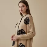Ghisa Önü Çiçek Detaylı Triko Hıırka-3086
