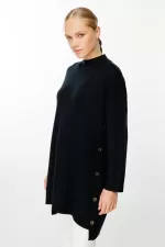 Ghisa Yanları Düğme Detaylı Triko Tunik-4656 - Görsel 5