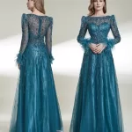 Kenzel Tamamı Taş Detaylı Abiye Elbise-9064