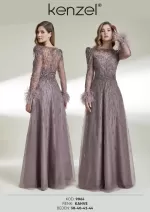 Kenzel Tamamı Taş Detaylı Abiye Elbise-9064 - Görsel 2