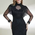 Kenzel Tamamı Taş Detaylı Abiye Elbise-9301