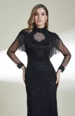 Kenzel Tamamı Taş Detaylı Abiye Elbise-9301