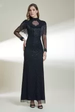 Kenzel Tamamı Taş Detaylı Abiye Elbise-9301 - Görsel 2