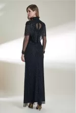 Kenzel Tamamı Taş Detaylı Abiye Elbise-9301 - Görsel 3