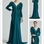 Kenzel Taş Detaylı Abiye Elbise-1016