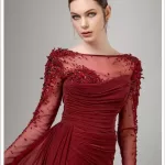 Kenzel Taş Detaylı Abiye Elbise-7098