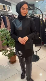 Zühre Deri Detaylı Tunik-1539 - Görsel 6